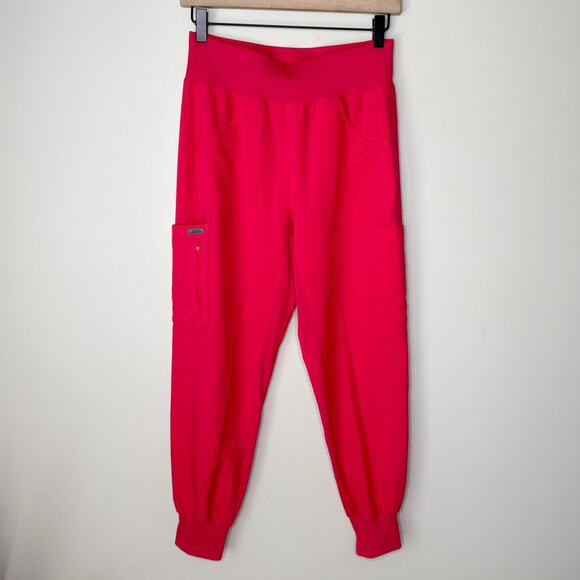 Landau Forward Women's‎ Jogger Scrub Pants Petite Small PS Tea Berry Medical - Picture 4 of 12